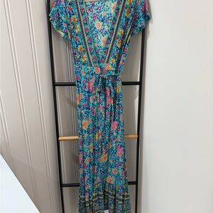 Zesica Floral Maxi Wrap Around Dress